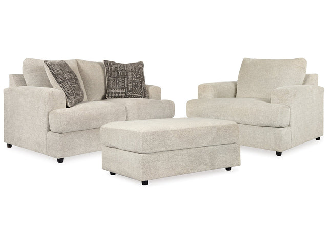 Soletren Stone Loveseat, Oversized Chair and Ottoman (Online Special Price) - Ornate Home