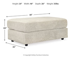 Soletren Stone Oversized Ottoman - Ornate Home