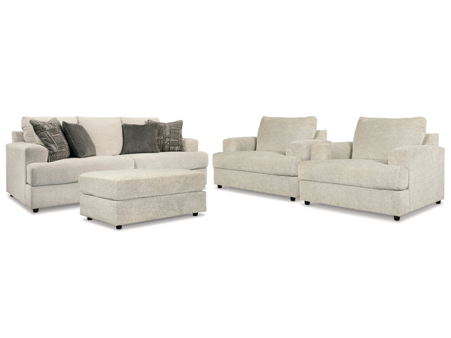 Soletren Stone Sofa, 2 Chairs, and Ottoman (Online Special Price) - Ornate Home