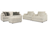 Soletren Stone Sofa, 2 Chairs, and Ottoman (Online Special Price) - Ornate Home