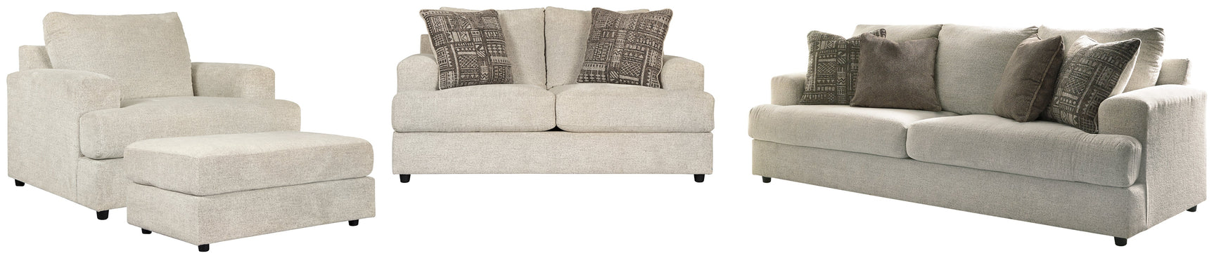 Soletren Stone Sofa, Loveseat, Oversized Chair and Ottoman (Online Special Price) - Ornate Home
