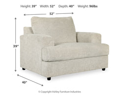 Soletren Stone Sofa, Loveseat, Oversized Chair and Ottoman - Ornate Home