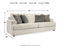 Soletren Stone Sofa, Loveseat, Oversized Chair and Ottoman - Ornate Home