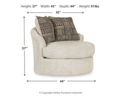Soletren Stone Swivel Accent Chair - Ornate Home