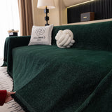Solid Color Chenille Sofa Cover Blanket Furniture Covers for Sofas and Loveseats - Ornate Home