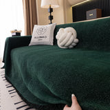 Solid Color Chenille Sofa Cover Blanket Furniture Covers for Sofas and Loveseats - Ornate Home