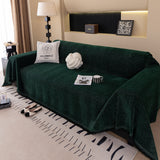 Solid Color Chenille Sofa Cover Blanket Furniture Covers for Sofas and Loveseats - Ornate Home