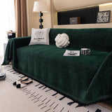 Solid Color Chenille Sofa Cover Blanket Furniture Covers for Sofas and Loveseats - Ornate Home