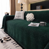 Solid Color Chenille Sofa Cover Blanket Furniture Covers for Sofas and Loveseats - Ornate Home