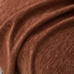 Solid Color Chenille Sofa Throw Blanket, Modern Decor Soft Couch Cover with Fringes - Ornate Home