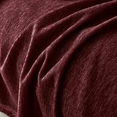Solid Color Chenille Sofa Throw Blanket, Soft & Plush Decorative Couch Throw Cover - Ornate Home