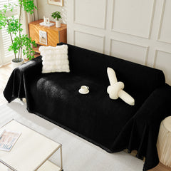 Solid Color Chenille Sofa Throw Blanket, Soft & Plush Decorative Couch Throw Cover - Ornate Home