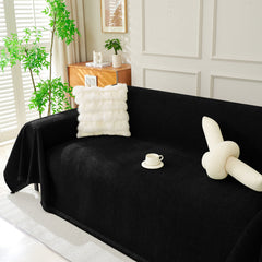Solid Color Chenille Sofa Throw Blanket, Soft & Plush Decorative Couch Throw Cover - Ornate Home