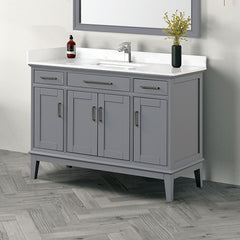 Soline White/Gray Vanity Set - Ornate Home
