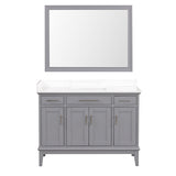 Soline White/Gray Vanity Set w/ Mirror - Ornate Home