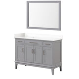 Soline White/Gray Vanity Set w/ Mirror - Ornate Home