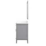 Soline White/Gray Vanity Set w/ Mirror - Ornate Home