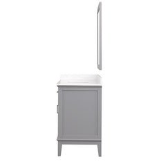 Soline White/Gray Vanity Set w/ Mirror - Ornate Home