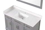 Soline White/Gray Vanity Set w/ Mirror - Ornate Home