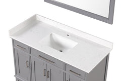 Soline White/Gray Vanity Set w/ Mirror - Ornate Home