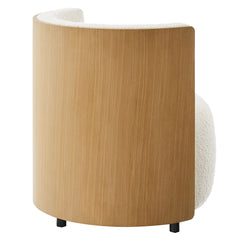 Solis Natural/Ivory Boucle Accent Chair - Ornate Home