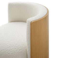 Solis Natural/Ivory Boucle Accent Chair - Ornate Home