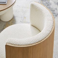 Solis Natural/Ivory Boucle Accent Chair - Ornate Home