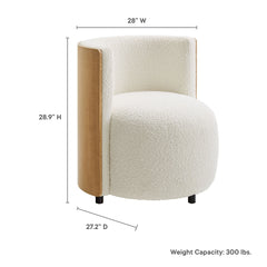 Solis Natural/Ivory Boucle Accent Chair - Ornate Home