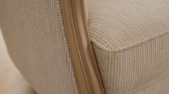 Solstice Luxe Beige/Gold Trim Sofa / HD-S7005 - Ornate Home