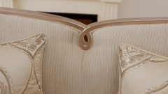 Solstice Luxe Beige/Gold Trim Sofa / HD-S7005 - Ornate Home