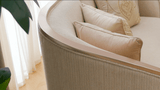 Solstice Luxe Beige/Gold Trim Sofa / HD-S7005 - Ornate Home
