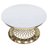 Solstice Marble Round Coffee Table - Ornate Home