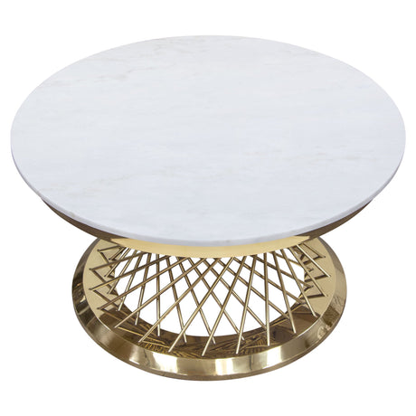 Solstice Marble Round Coffee Table - Ornate Home
