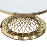 Solstice Marble Round Coffee Table - Ornate Home