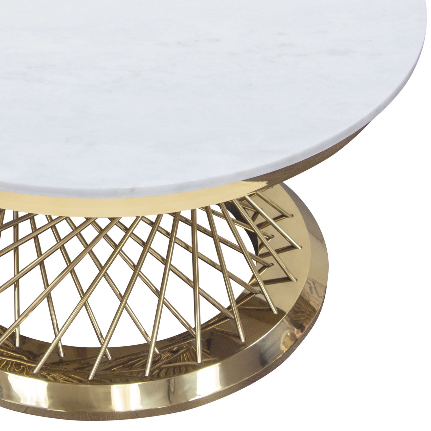 Solstice Marble Round Coffee Table - Ornate Home