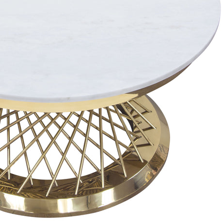 Solstice Marble Round Coffee Table - Ornate Home