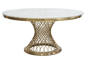 Solstice Marble Round Dining Table - Ornate Home