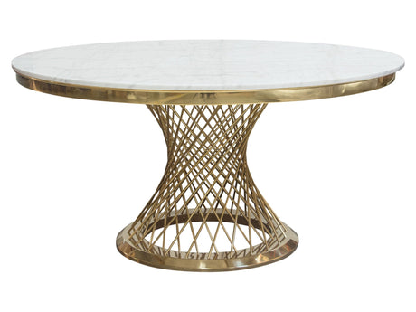 Solstice Marble Round Dining Table - Ornate Home