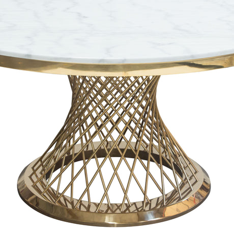 Solstice Marble Round Dining Table - Ornate Home