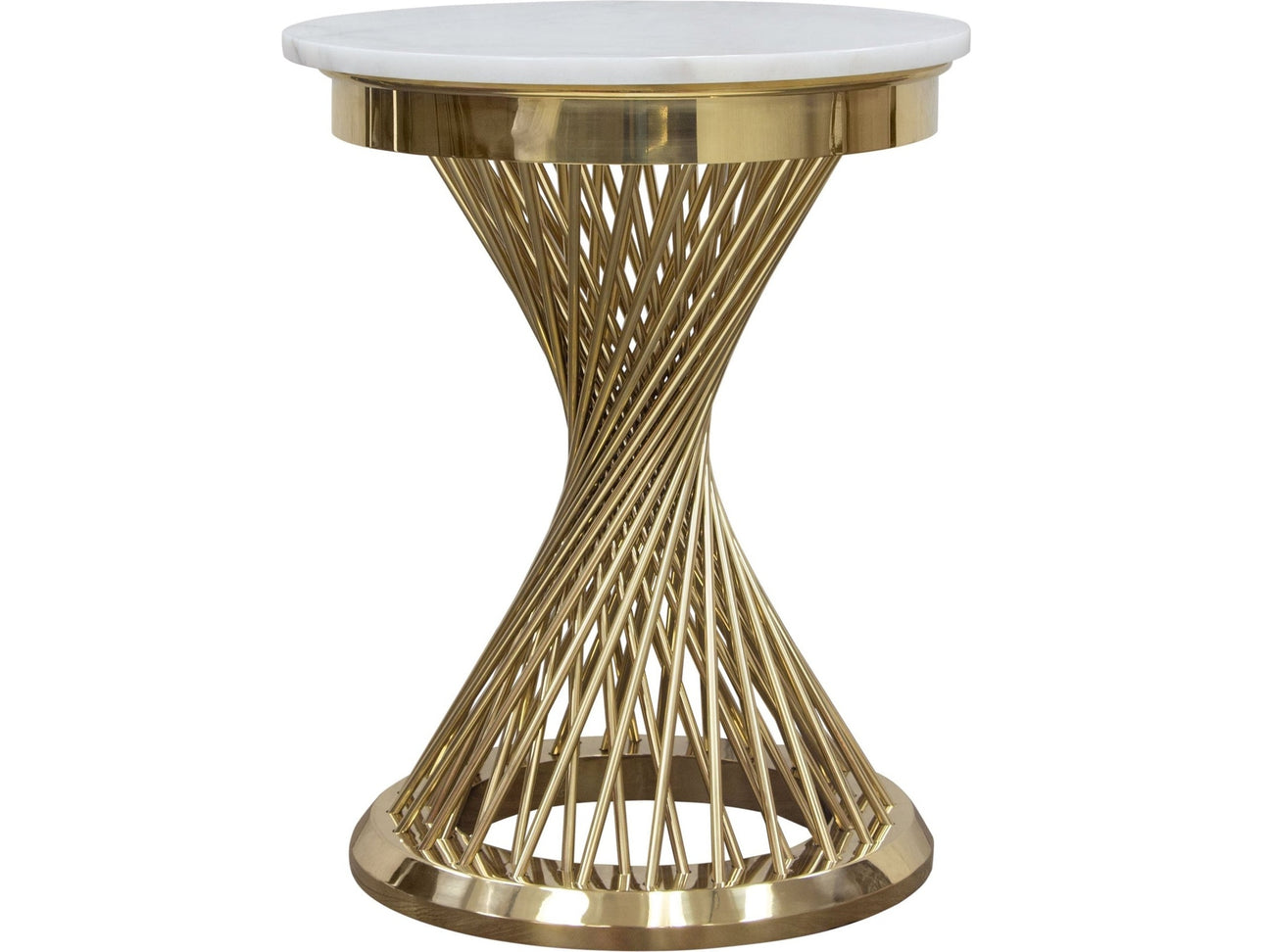 Solstice Marble Round End Table - Ornate Home