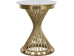 Solstice Marble Round End Table - Ornate Home