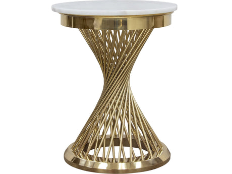 Solstice Marble Round End Table - Ornate Home