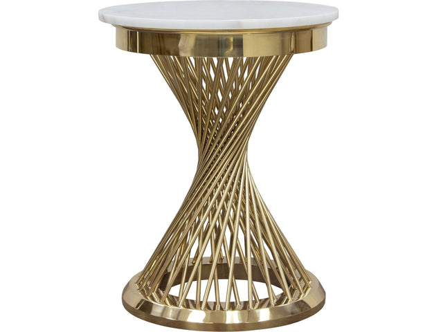 Solstice Marble Round End Table - Ornate Home