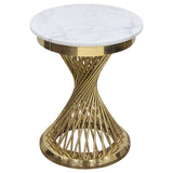 Solstice Marble Round End Table - Ornate Home