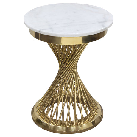 Solstice Marble Round End Table - Ornate Home