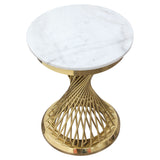 Solstice Marble Round End Table - Ornate Home