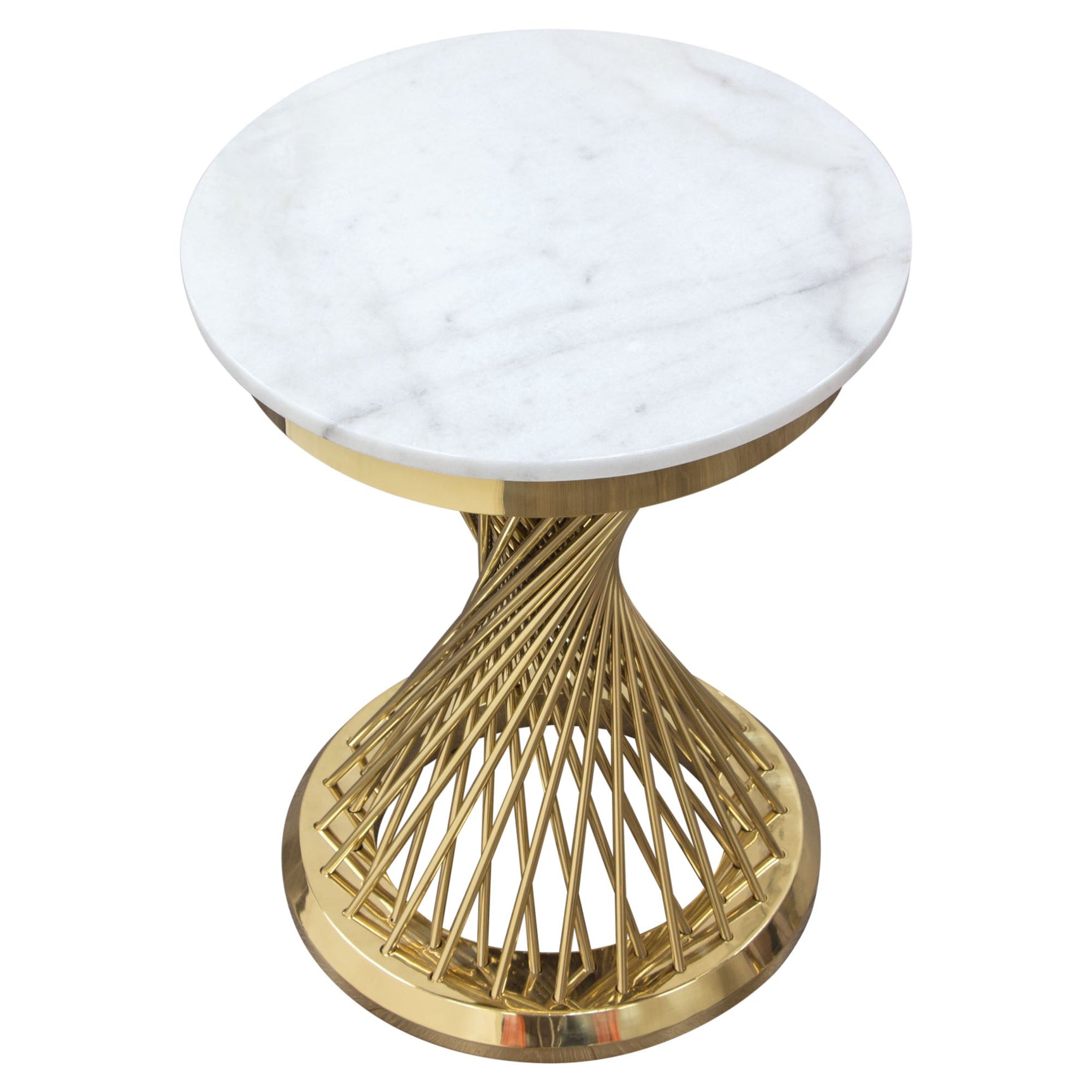 Solstice Marble Round End Table - Ornate Home