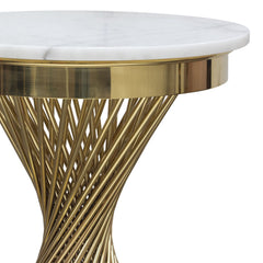 Solstice Marble Round End Table - Ornate Home