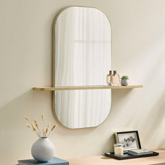 Solstice Oak Large Oval Mirror - Ornate Home