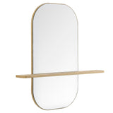 Solstice Oak Large Oval Mirror - Ornate Home